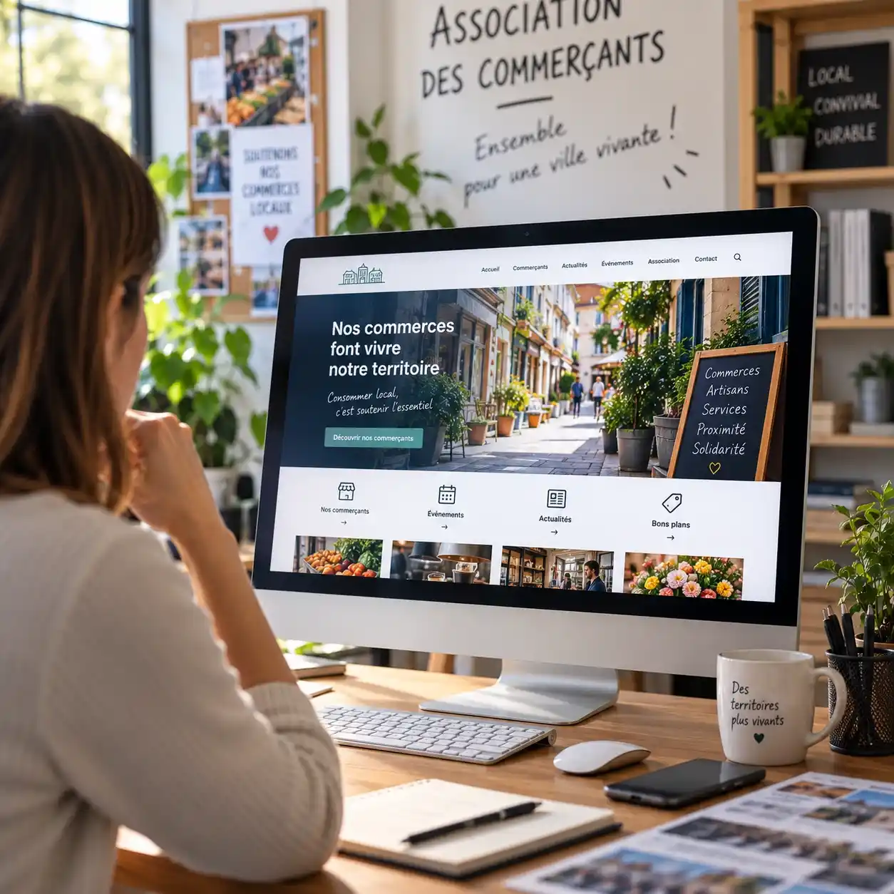 Conception d'un site internet sur ordinateur portable
